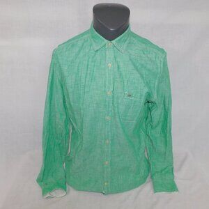 Diesel Co Mens L Green Heather Long Sleeve Button Front Shirt